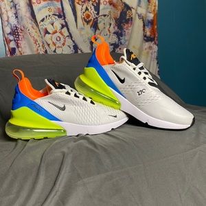 Nike Air Max 270 Summit White Volt Green Blue Orange